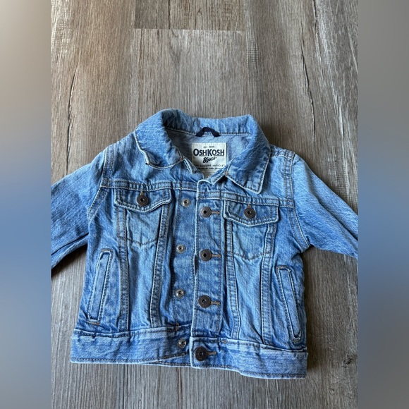 Osh Kosh Denim Jean Jacket Blue Toddler Size 9-12 Mo - Picture 2 of 5